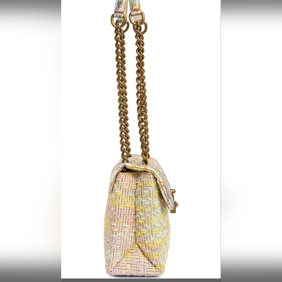Kurt Geiger Mixed Media Tweed And Satin Shoulder Bag NWT - Picture 7 of 11